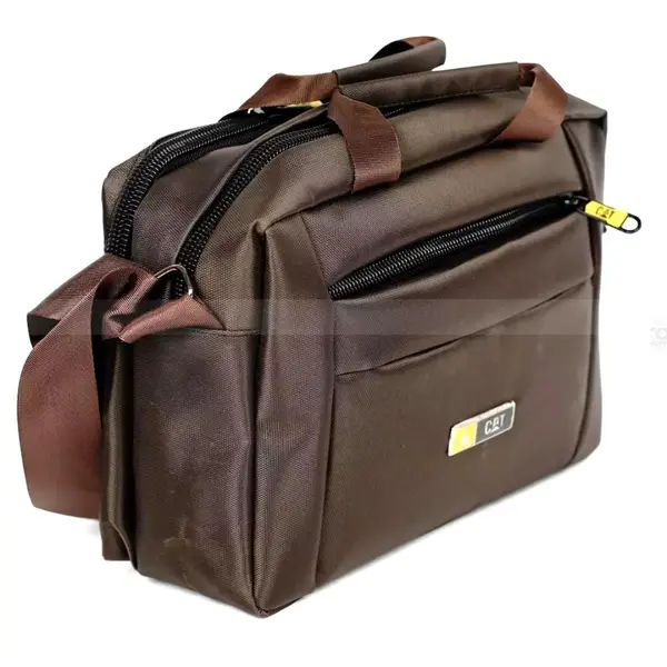 3G Smart Men Casual Cat Fabrics Office Bag – Color: Brown – View 1