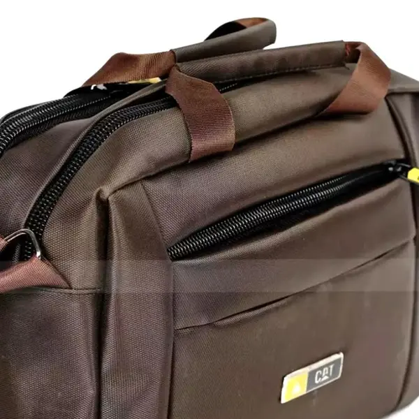 3G Smart Men Casual Cat Fabrics Office Bag – Color: Brown – View 2