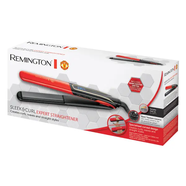 Remington S6755 Sleek & Curl Expert Hair Straightener Manchester United Edition  – View 4
