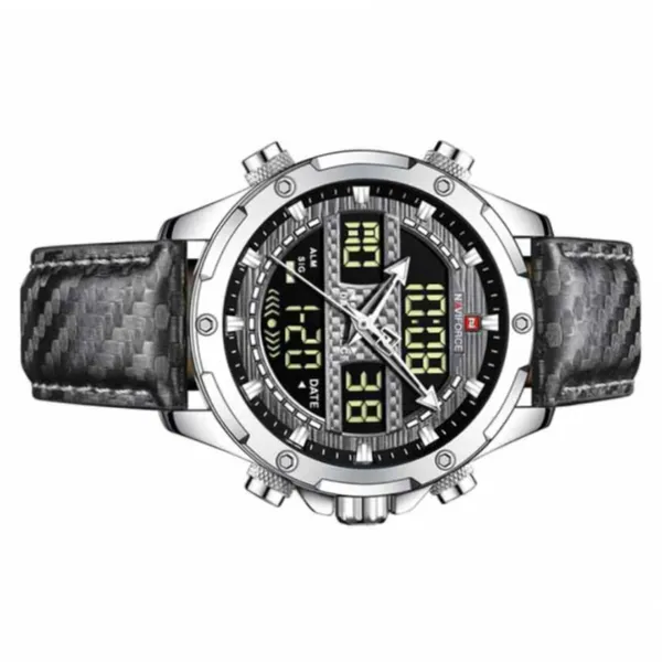 NAVIFORCE 9194 Multifunction Analog Men's Watch – Dial Color: Silver, Strap Color: Grey – View 2