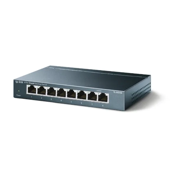 TP-LINK TL-SG1008 8-Port Gigabit Network/Rackmount Switch – View 2
