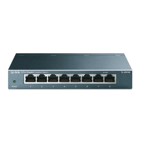 TP-LINK TL-SG1008 8-Port Gigabit Network/Rackmount Switch – View 1