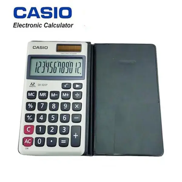 Casio SX-320P-W Portable 12 Digits Basic Calculator With Metal Cover – View 2