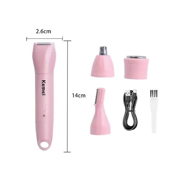 Kemei KM-1916 Rechargeable 4 in 1 lady Trimmer and Shaver – View 2