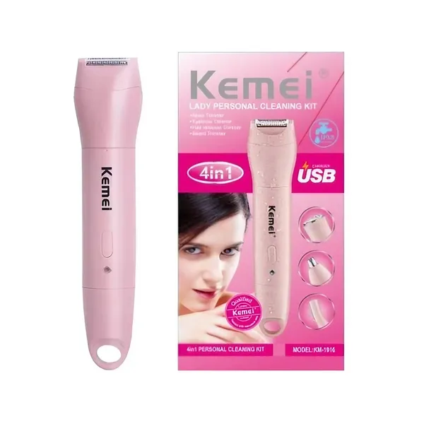 Kemei KM-1916 Rechargeable 4 in 1 lady Trimmer and Shaver – View 5
