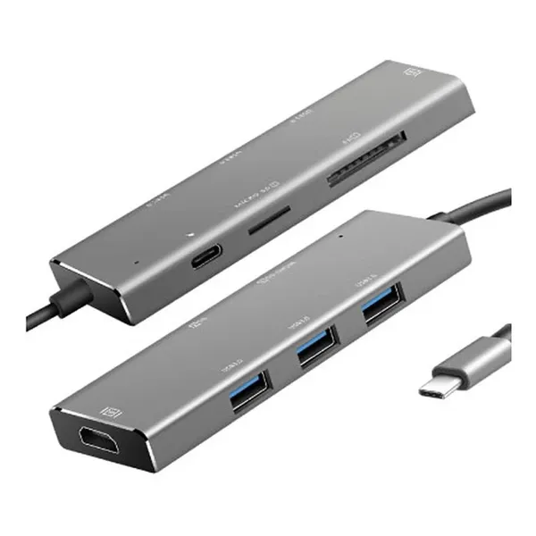 HAVIT H408 7 IN 1 USB TYPE-C HUB – View 3
