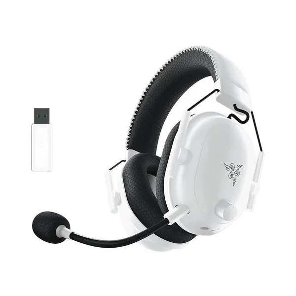 Razer BlackShark V2+ USB SOUND CARD Wired Esports Gaming Headset – Color: White – View 1