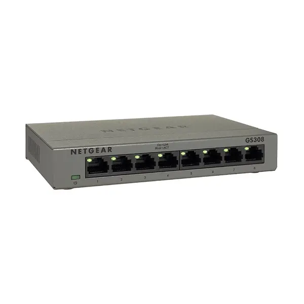 Netgear GS308 8-Port Gigabit Ethernet Unmanaged Essentials Switch – View 2