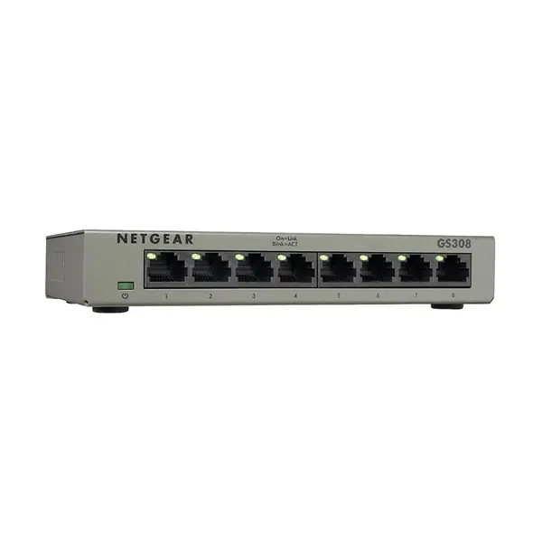 Netgear GS308 8-Port Gigabit Ethernet Unmanaged Essentials Switch – View 1