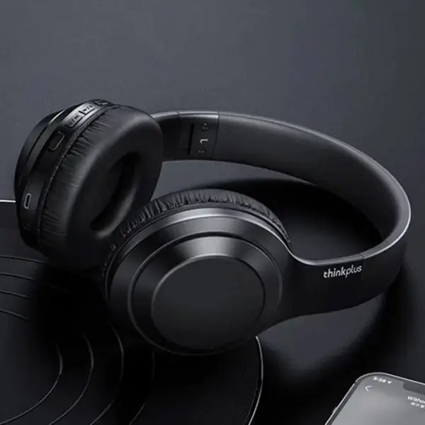 Lenovo Thinkplus TH10 Stereo Wireless Bluetooth Headphone – Color: Black – View 3