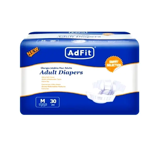Adfit Soft and Cotton-Like Layer belt adult diaper – Size: M, Quantity: 30 pcs – View 1