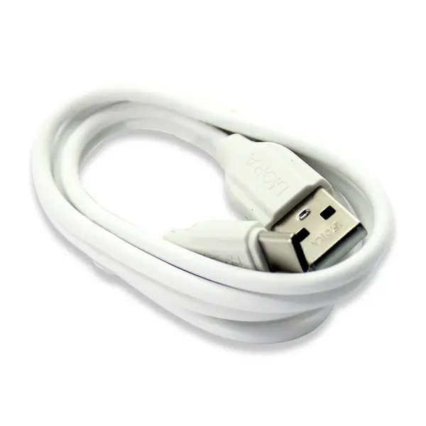 1HORA Durable 1m USB-A to USB-C Cable by 2.1A High-Speed Charging – Color: White – View 2