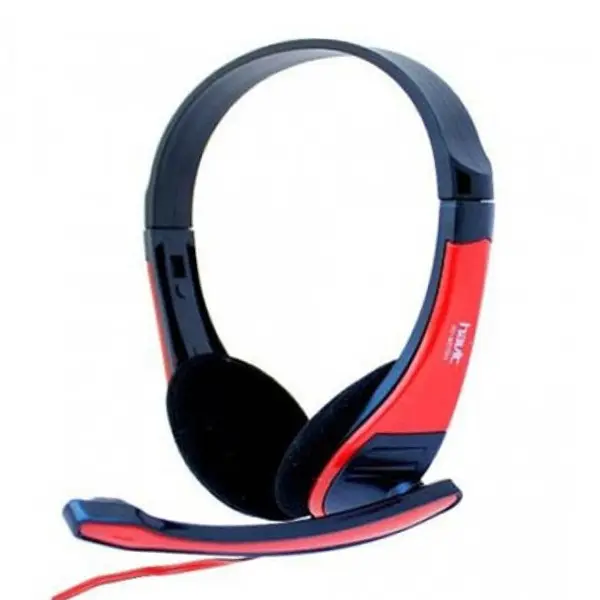 HAVIT HV-H2105D 3.5mm Wired Headphone With Mic – Color: Red – View 1