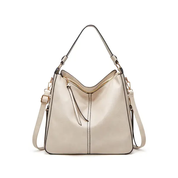 European Retro Shoulder Crossbody Shoulder Bag – Color: White – View 1
