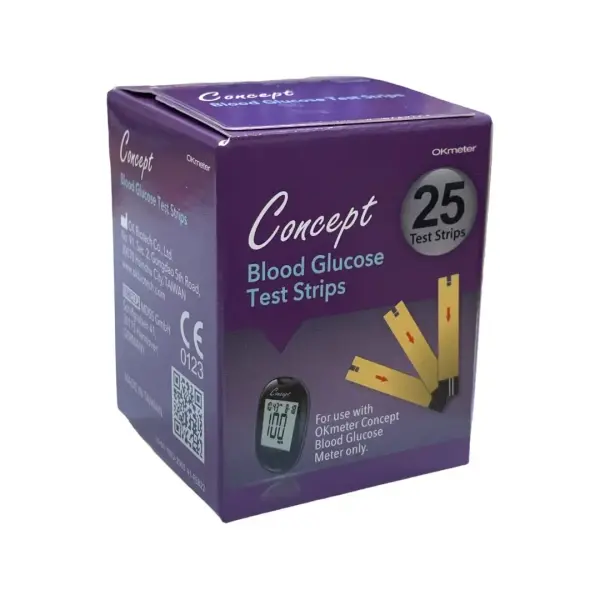 Concept easy-to-use Blood Glucose Test Strips Vial – View 2