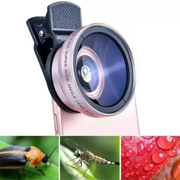 Mobcam 2 in 1 Mobile Lens Kit Macro 0.45 Wide Angle and 15X Macro Lens Mobile Phone Lens – View 3