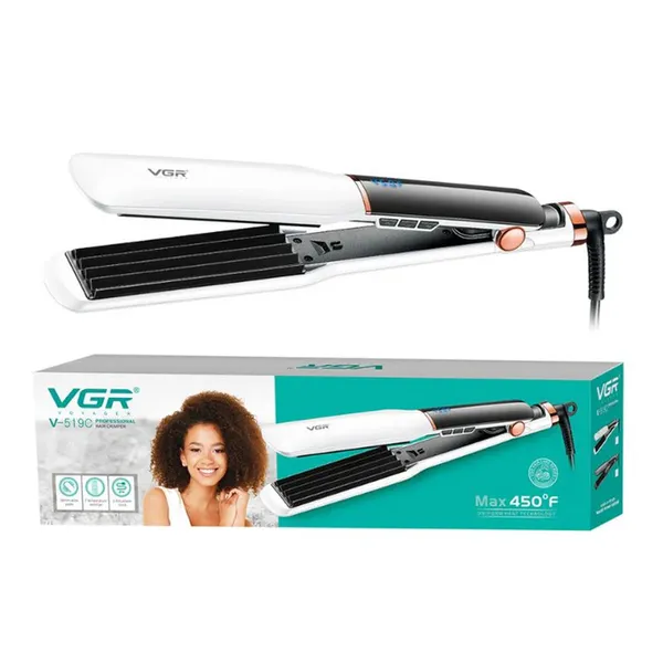 VGR V-519C Essential Care Women Hair Straighteners – Color: White – View 4