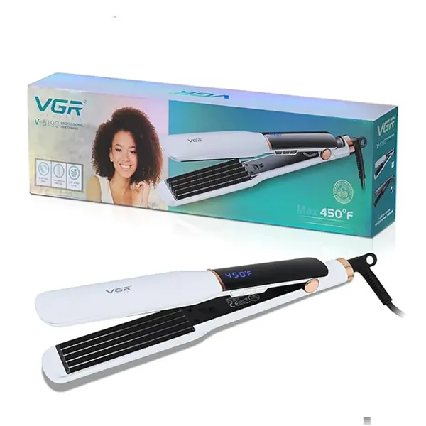 VGR V-519C Essential Care Women Hair Straighteners – Color: White – View 3
