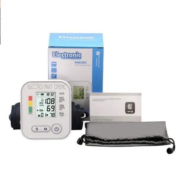 Electronic RAK283 Portable LCD Digital Blood Pressure Monitor – View 3