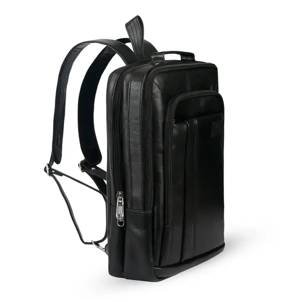 3G Smart Waterproof Stylish 3 in 1 Leather Backpack – Color: Black – View 1