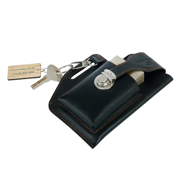 Men’s Single Shoulder Cow Leather Waterproof Anti Theft Waist Bag – View 2