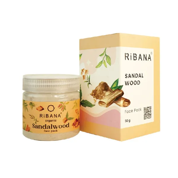RiBANA Sandalwood Keeps Skin Smooth Face Pack Mask- 50gm – View 2