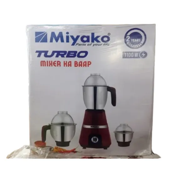 Miyako Blender Turbo 1100 Watt Heavy Duty Motor 3 in 1 Blender Grinder Mixer – View 2