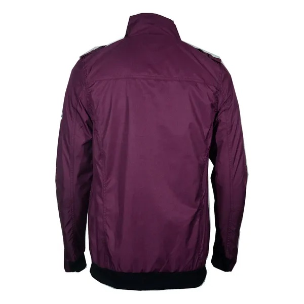 Men Aviator Washed Jacket outdoor motorcycle Casual Jacket – Color: Purple, Size: XL – View 3