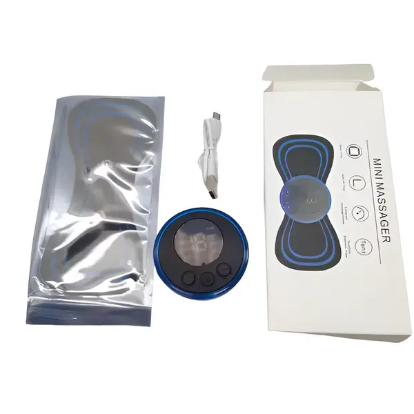 Portable EMS Mini Butterfly Electric Neck Massager Patch – View 3