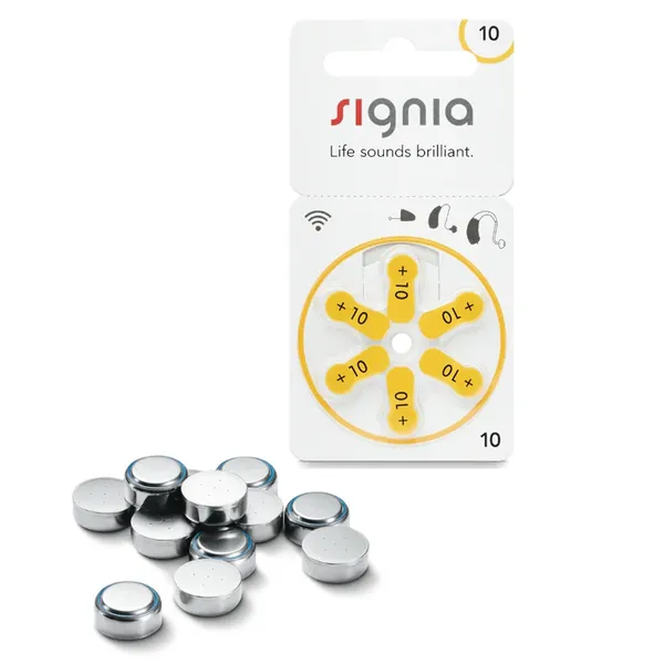 Signia Size 10 Hearing Aid Battery 1.45V Mercury Free Long Lasting Battery – View 2