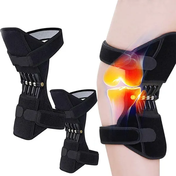 Spring Knee Support Brace with Patella Stabilizer | 2026 Knee Assistive Pads – Color: Black, Size: Free Size – View 1