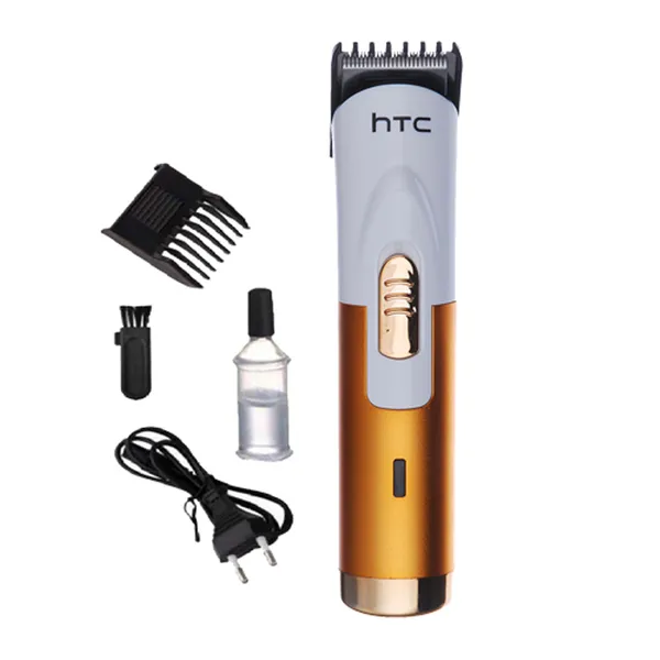 HTC AT-518B Rechargeable Hair Trimmer For Man-Gold & White – Color: Gold – View 1