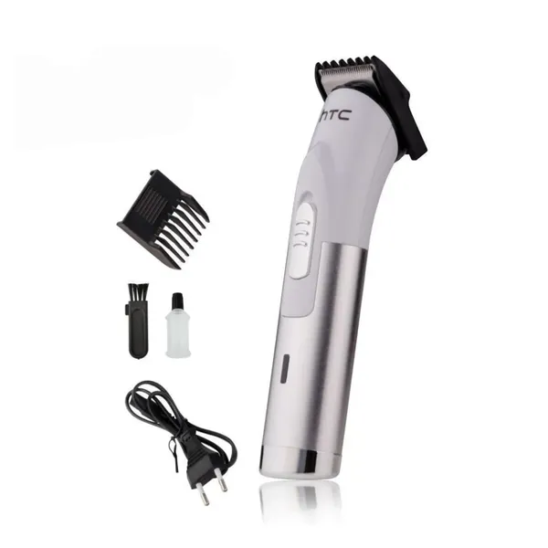 HTC AT-518B Rechargeable Hair Trimmer For Man-Gold & White – Color: Gold – View 2