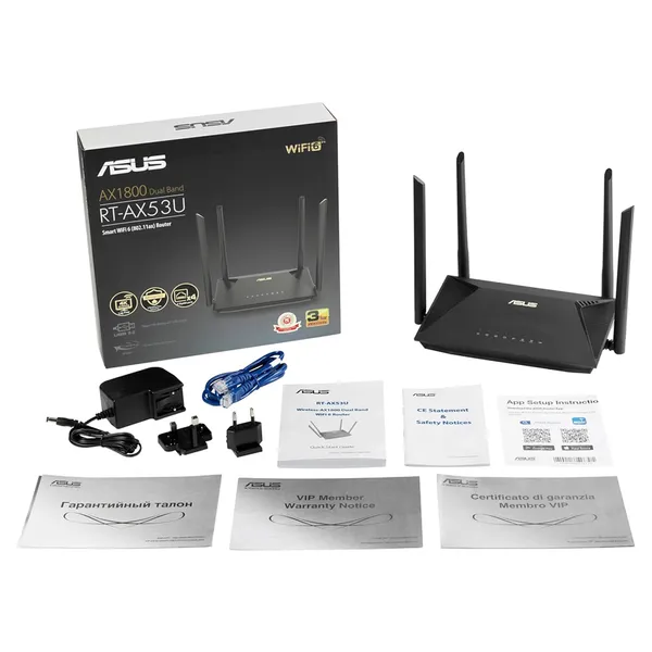 ASUS RT-AX52 AX1800 Dual Band Instant Guard WiFi Router – View 3
