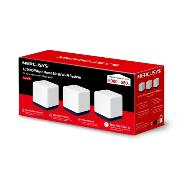 Mercusys Halo H50G AC1900 Dual Band Gigabit Mesh Router (3 Pack) – View 3