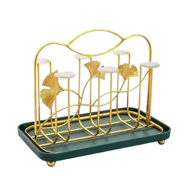 6 Hook Metal & Plastic Glass Stand – View 2