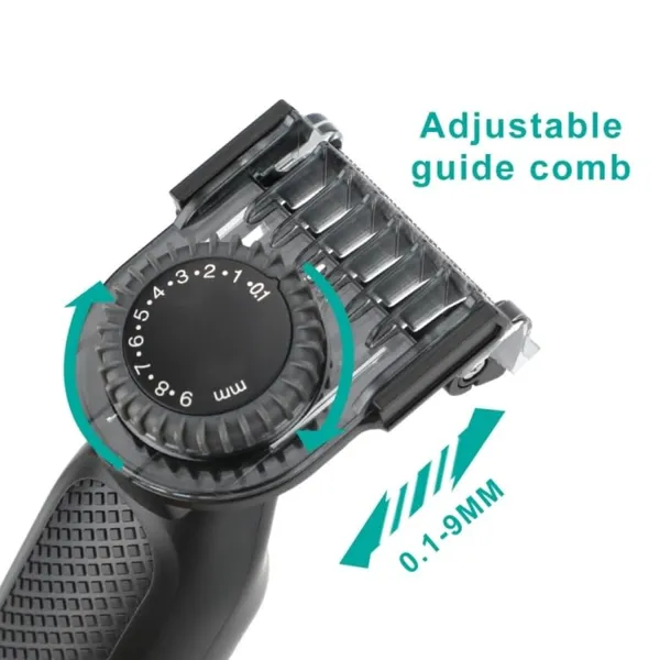 VGR V-360 Professional Blade Shaver with Dual-Sided Trimmer – Color: Green – View 3