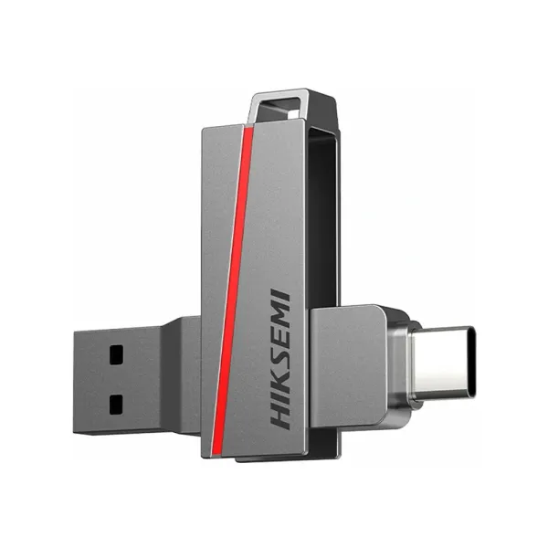 Hiksemi Dual Slim HS-USB-E307C 32GB USB 3.2 & Type-C Grey Pen Drive – Storage Capacity: 64 GB – View 2