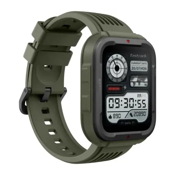 Fastrack Active Rugged Bluetooth Calling Smartwatch – Color: Green – View 1