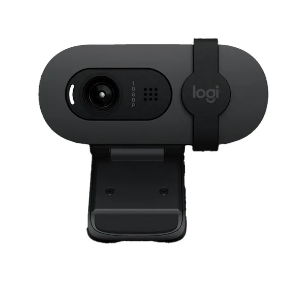 Logitech Brio 100 Full HD Privacy Shutter Webcam – Color: Black – View 2