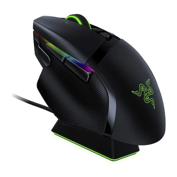 Razer Basilisk Ultimate Chroma RGB Wireless Gaming Mouse – Color: Black – View 3