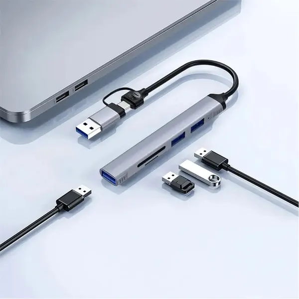 WiWU Zolo 5 In 1 USB Type-A & Type-C Hub – View 3