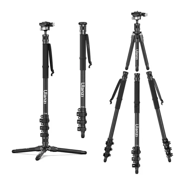 Ulanzi TT35 Carbon Fiber Hiking Stick Kit Compatible Ball Head Tripod – View 2