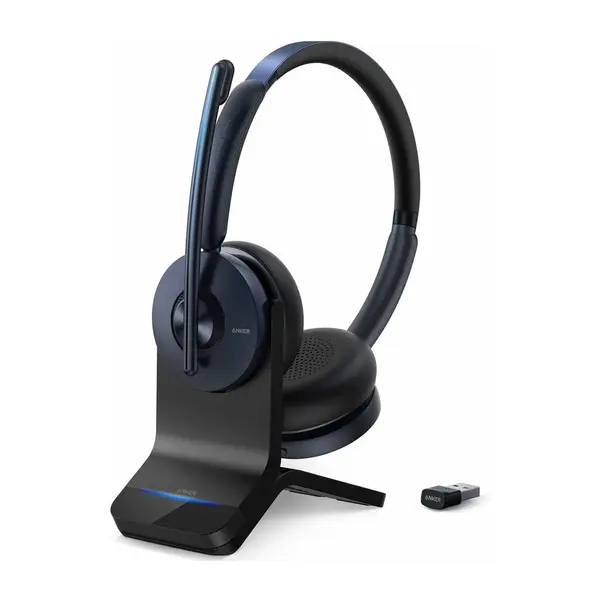 Anker PowerConf H500 Bluetooth Dual-Ear Headphone with Microphone – Color: Blue – View 2