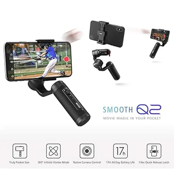 Zhiyun SMOOTH-Q2 3-Axis Handheld Gimbal Stabilizer for Smartphone – View 3