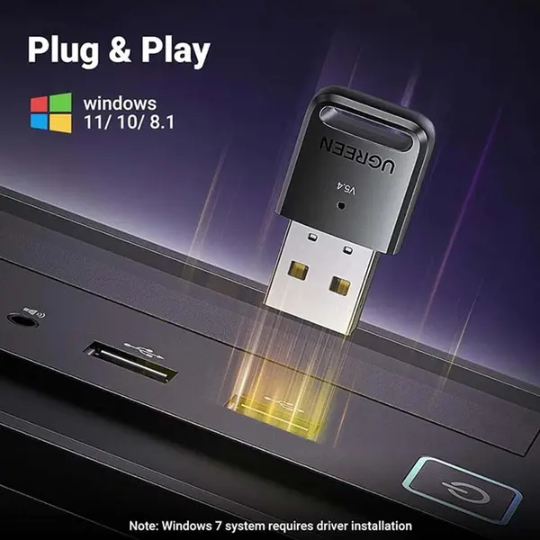 Ugreen CM748 USB Bluetooth 5.4 Black Receiver – View 2