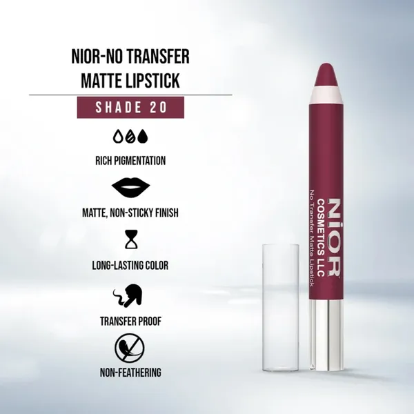 Nior Long lasting non-drying Matte Lipstick Pencil 20 – View 2