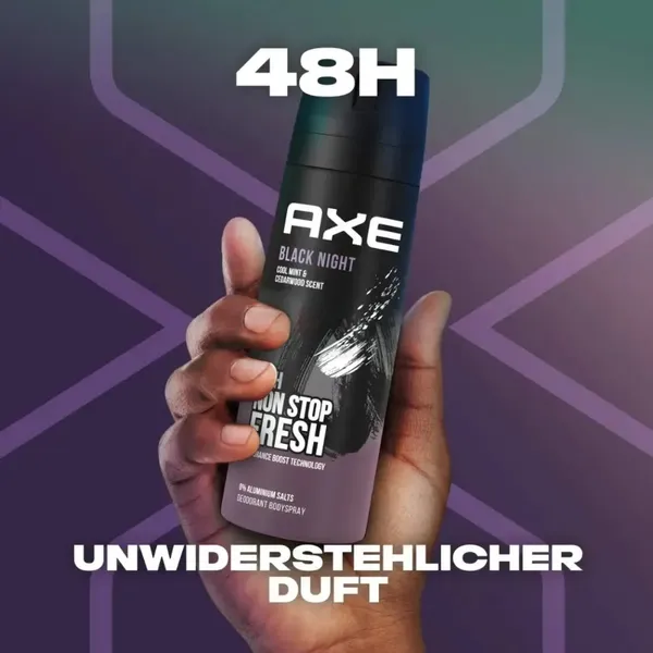 Axe Deodorant Body Spray Black Night Black Caramel & Vanilla 150ml – View 4