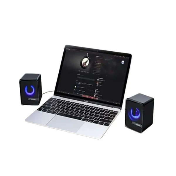 T-wolf S3 RGB 2.0 Wired USB Gaming Speaker Black – View 2