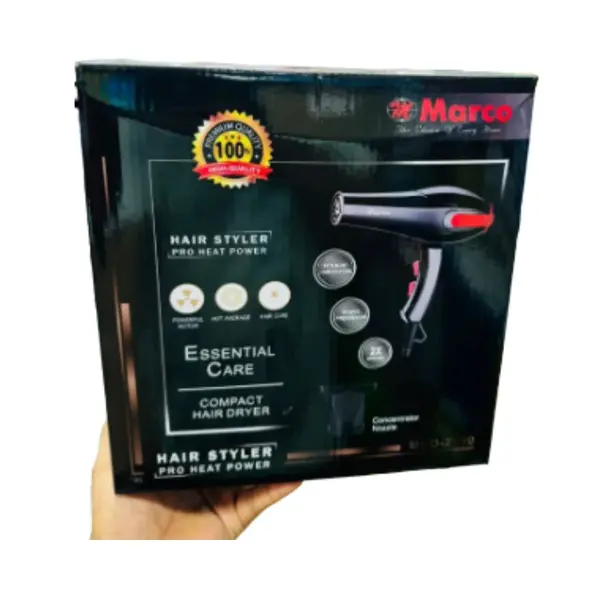 Marco MHD 2900 Professional Red and Black Hair Styler Pro Heat Power Hair Dryer – View 3